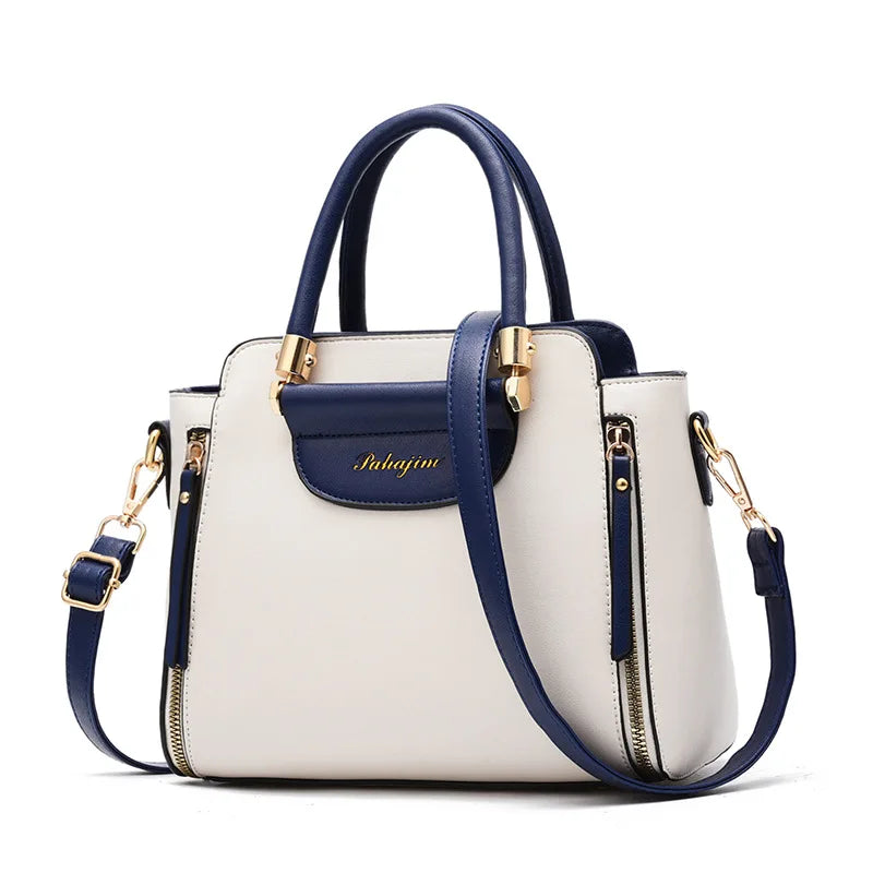 European Color-Block Office Wallet Bag