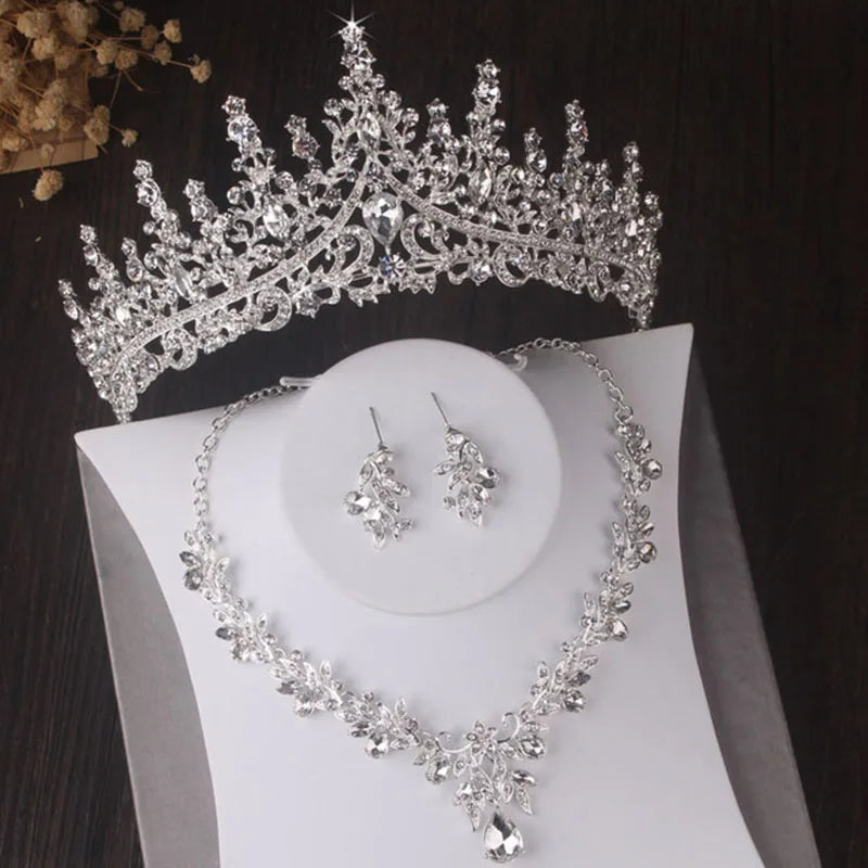 Dubai Royal Crystal Tiara Set