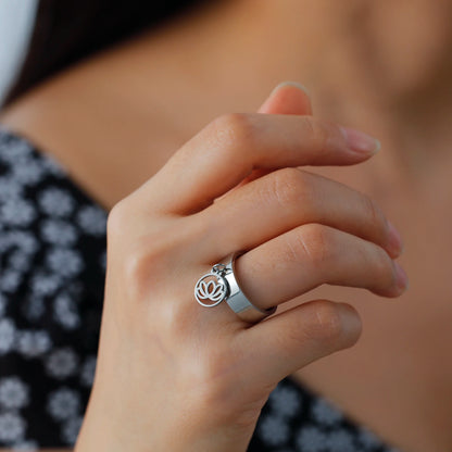 Minimalist Floral Stainless Steel Ring