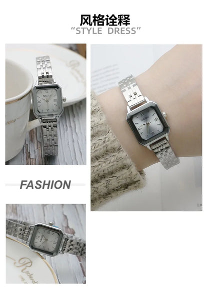 Signature Square Stainless Steel Watch