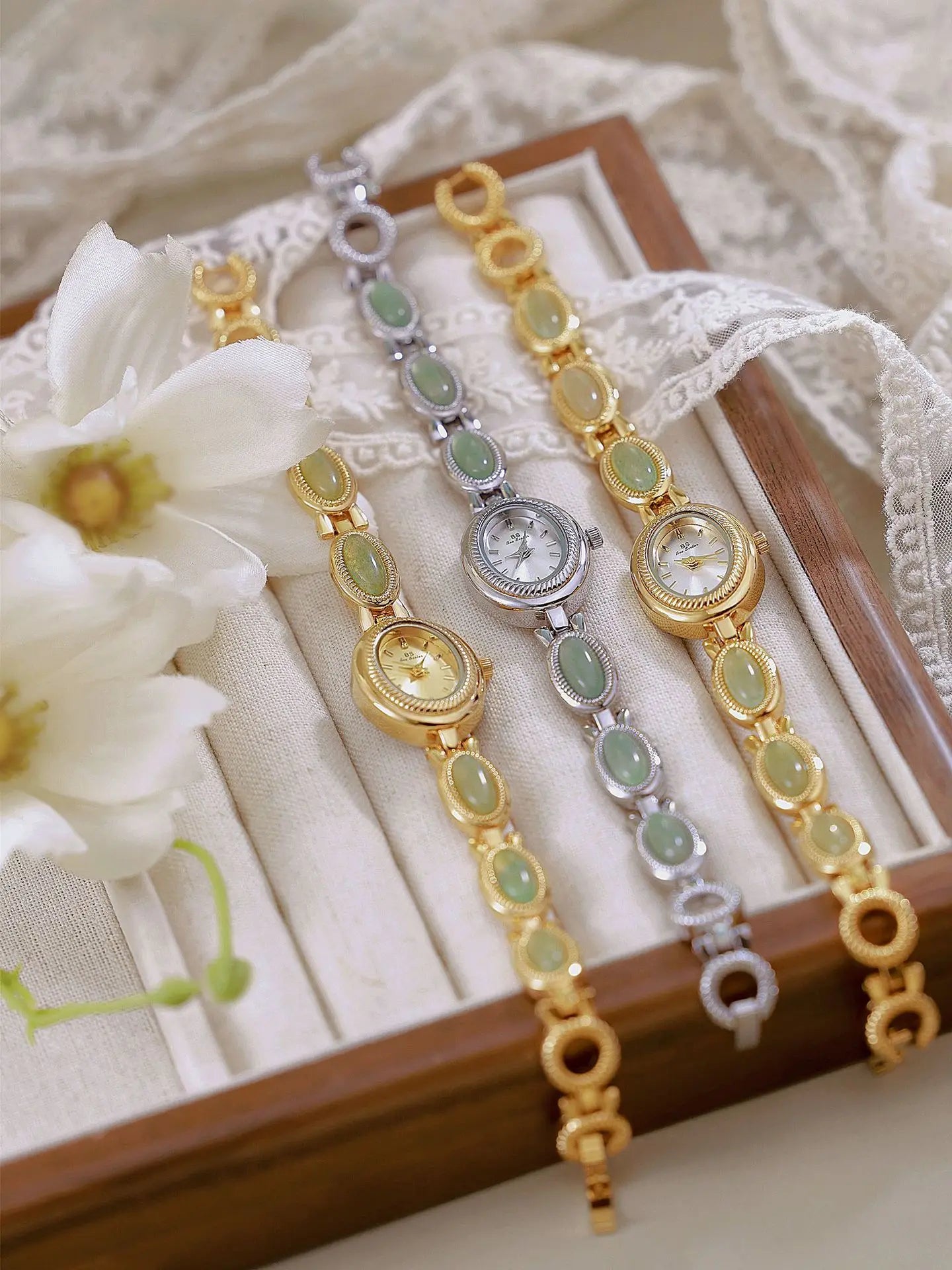 Jade Bead Bracelet Jewelry Watch