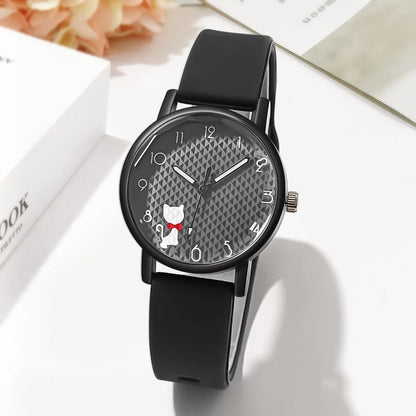 Whimsical Cat Bracelet Silicone Watch