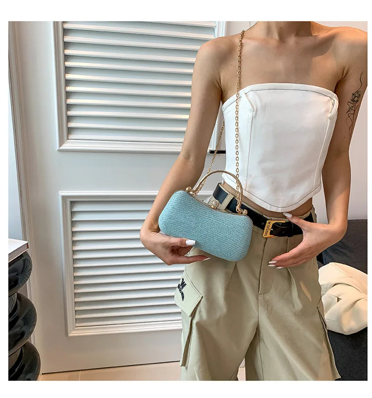 Sculpted Heart Metal Evening Clutch
