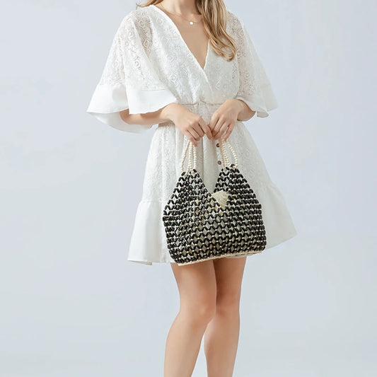 Retro Summer Handwoven Bucket Bag
