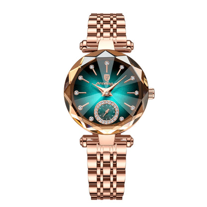 Rose Gold Steel Jewelry Watch