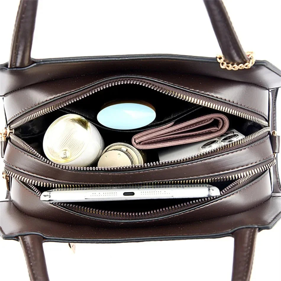 Iconic Grained Leather Crossbody Bag