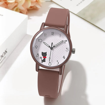 Whimsical Cat Bracelet Silicone Watch