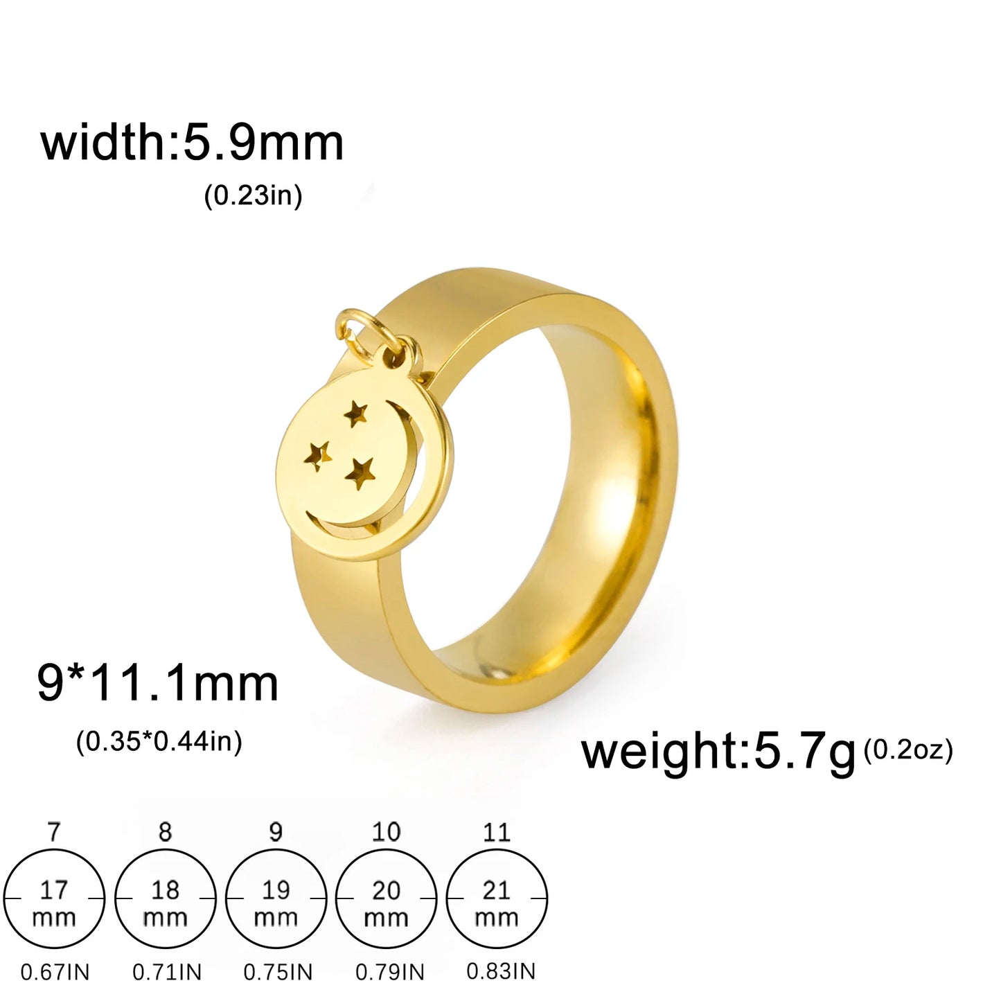 Minimalist Floral Stainless Steel Ring