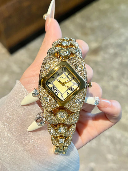 Roman Numeral Full Diamond Watch