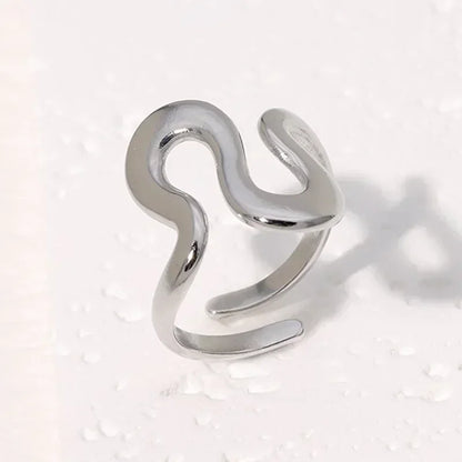 Irregular Wave Gilded Statement Ring