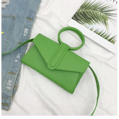 Minimalist Diagonal Designer Leather Clutch