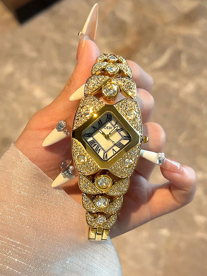 Roman Numeral Full Diamond Watch