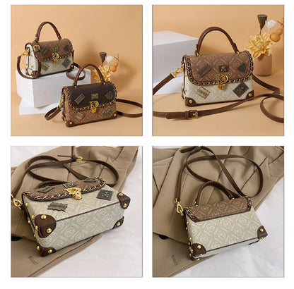 Retro Chain Linked Leather Handbag