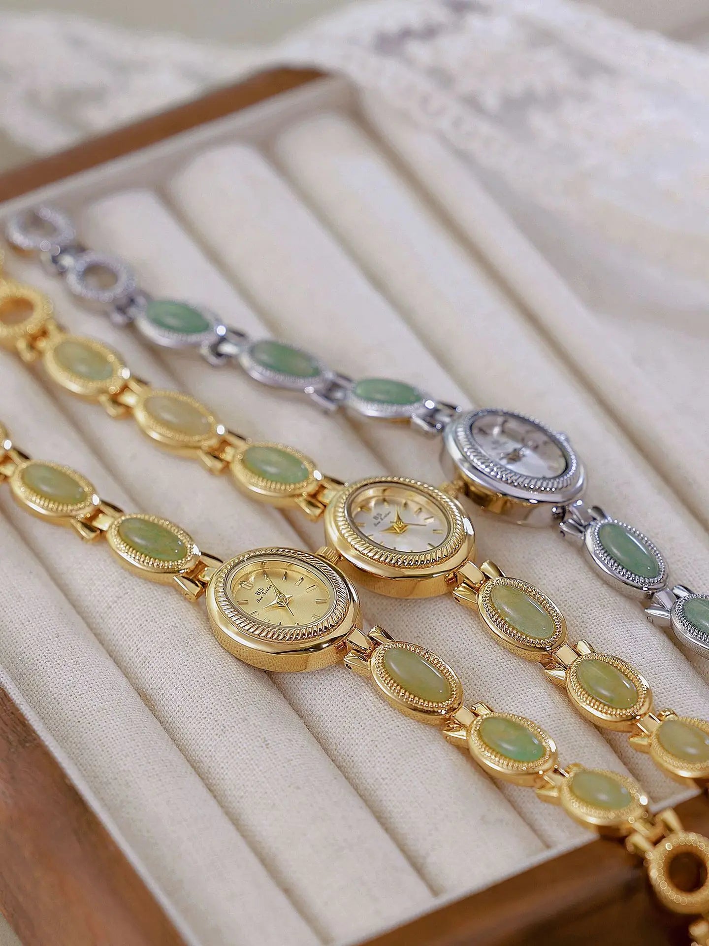 Jade Bead Bracelet Jewelry Watch