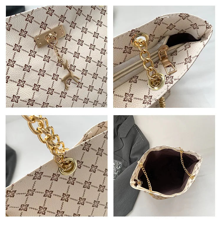 Textural Soft Leather Hanging Tote