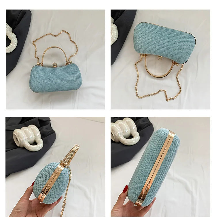 Sculpted Heart Metal Evening Clutch
