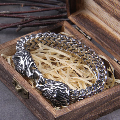 Viking Dragon Mesh Biker Bracelet