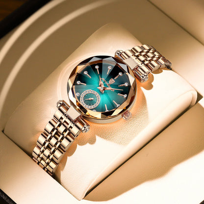 Rose Gold Steel Jewelry Watch