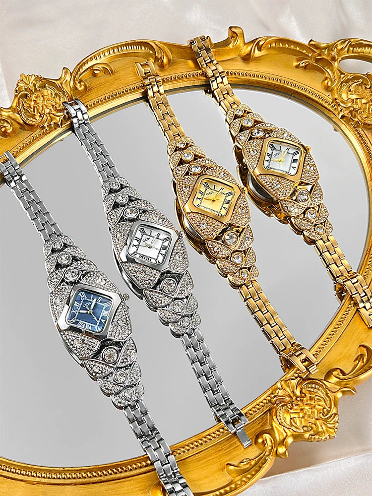 Roman Numeral Full Diamond Watch