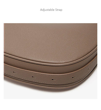 Minimalist Crescent Leather Underarm Bag