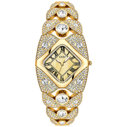 Roman Full Diamond Inlaid Watch