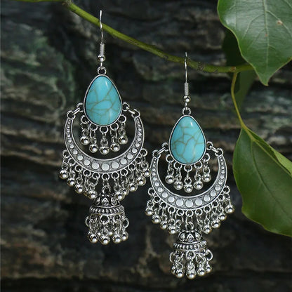 Bohemian Turquoise Water Drop Earrings