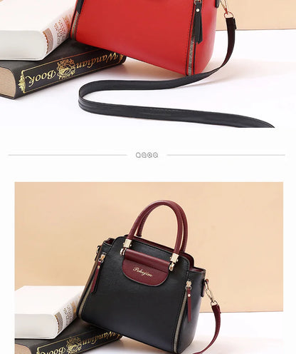 European Color-Block Office Wallet Bag