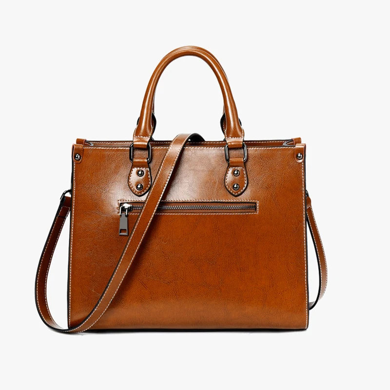 Premium Cowhide Executive Shoulder Tote