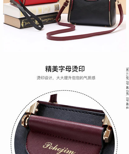 European Color-Block Office Wallet Bag