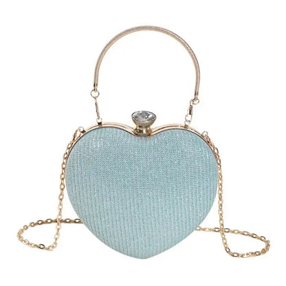 Sculpted Heart Metal Evening Clutch