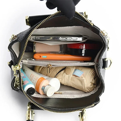 Iconic Grained Leather Crossbody Bag