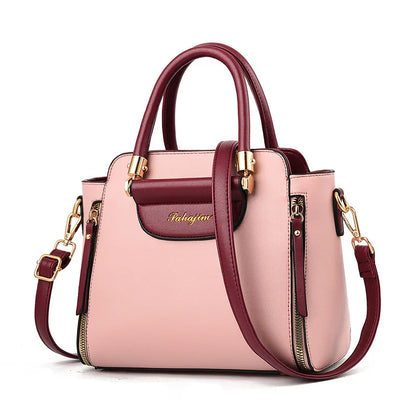 European Color-Block Office Wallet Bag