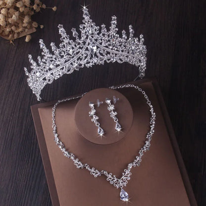 Dubai Royal Crystal Tiara Set