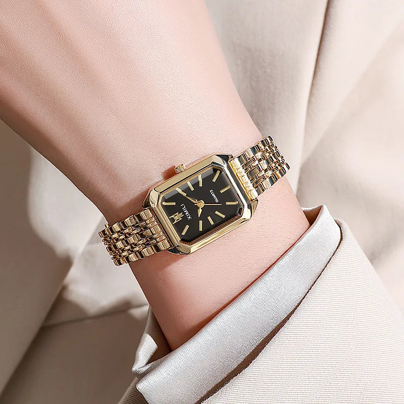 Rectangle Steel Band Quartz Watch