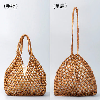 Retro Summer Handwoven Bucket Bag
