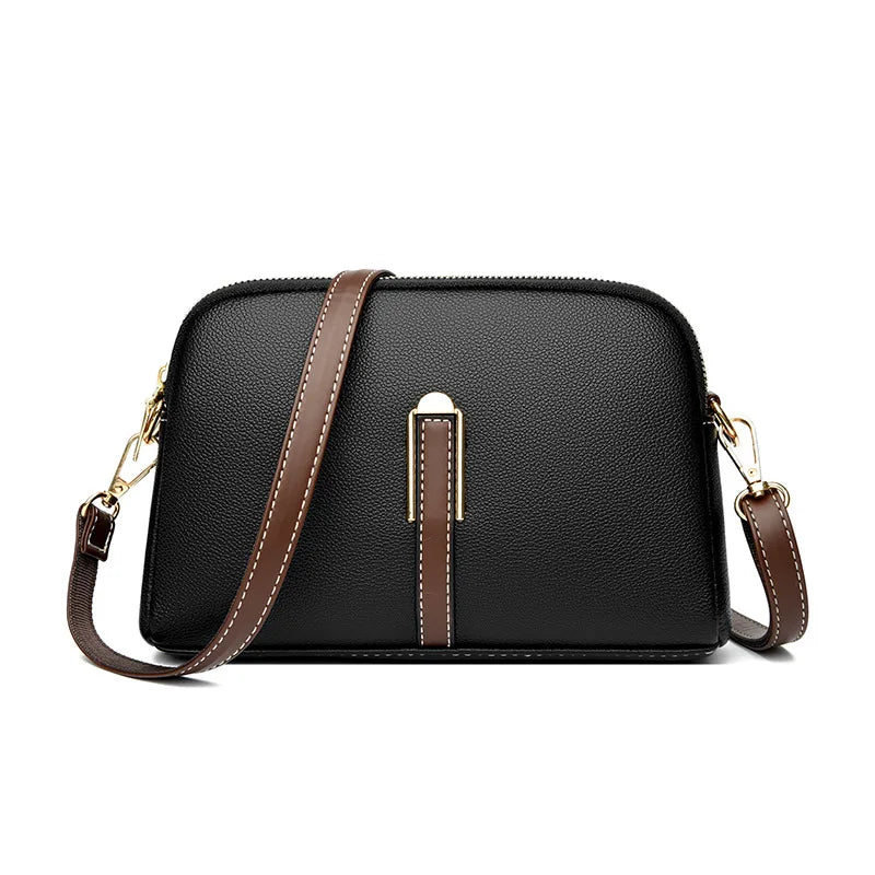 Designer Flap Cowhide Messenger Bag