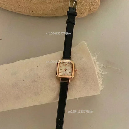 Elegant Square Dial Leather Watch