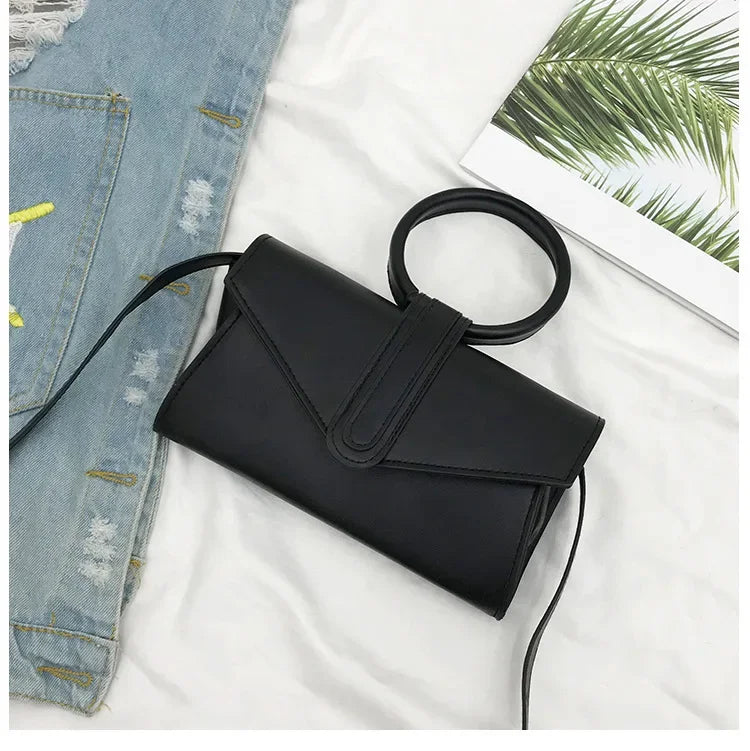 Minimalist Diagonal Designer Leather Clutch