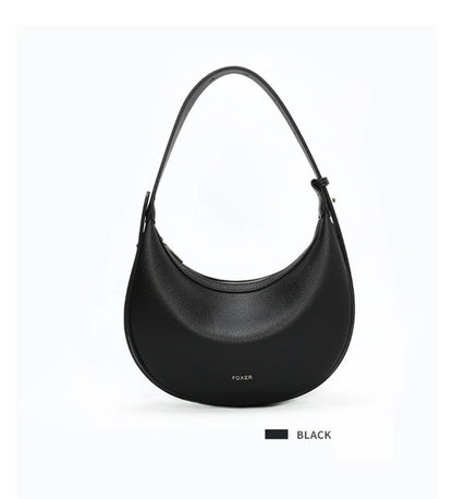 Minimalist Crescent Leather Underarm Bag