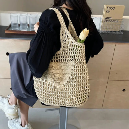Large Format Rattan Designer Bag