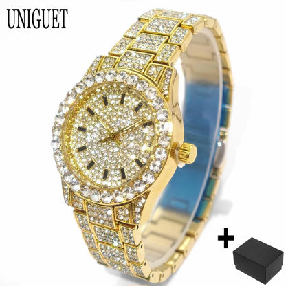Iced Diamond Luxury Steel Watch