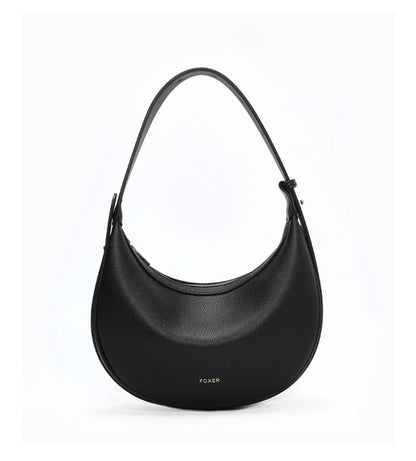 Minimalist Crescent Leather Underarm Bag