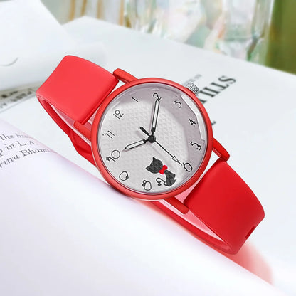 Whimsical Cat Bracelet Silicone Watch