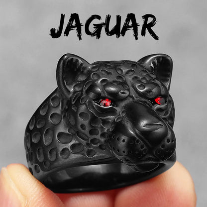 Leopard Animal Punk Biker Ring