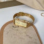 Dual-Movement Retro Square Quartz Watch