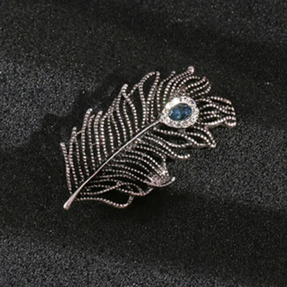 Rhinestone Ginkgo Crystal Office Brooch