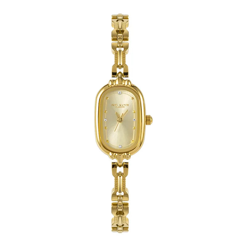 Japanese Movement Oval Gold Watch
