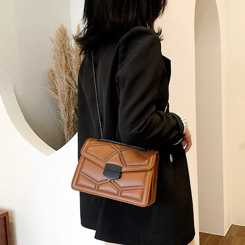 Rivet Vintage Chain Crossbody Bag