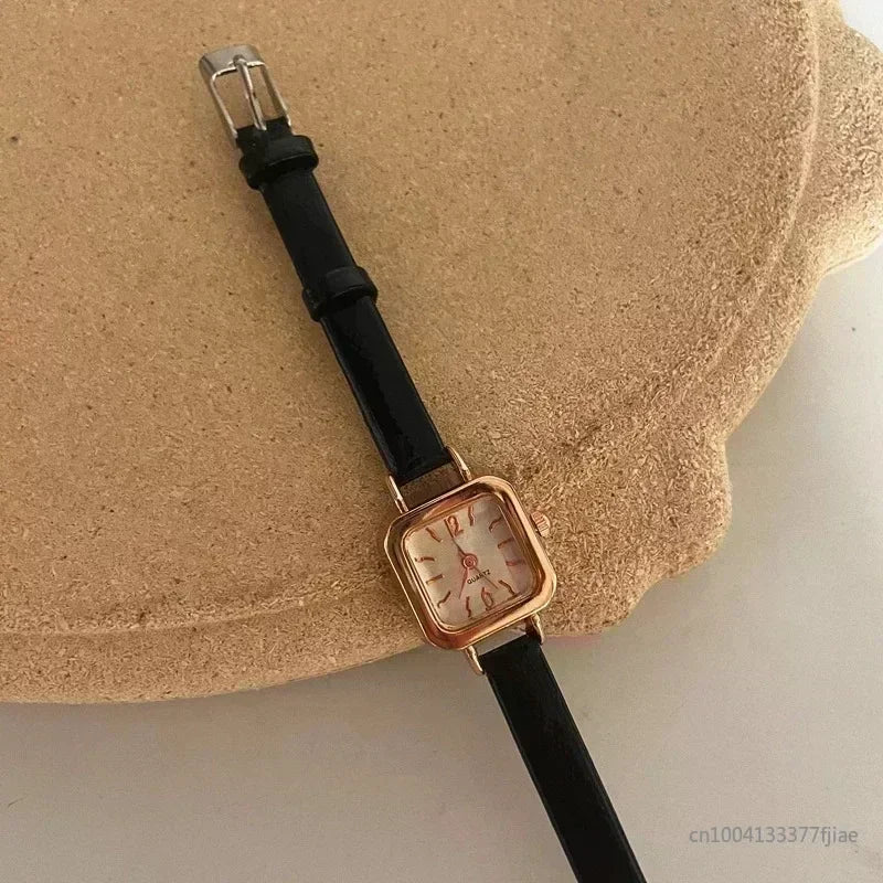 Elegant Square Dial Leather Watch