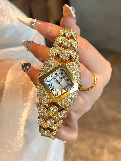 Roman Numeral Full Diamond Watch